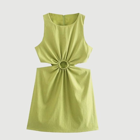 Dizzy lizzy Dresses & Skirts - Dizzy lizzy  lime green cutout dress